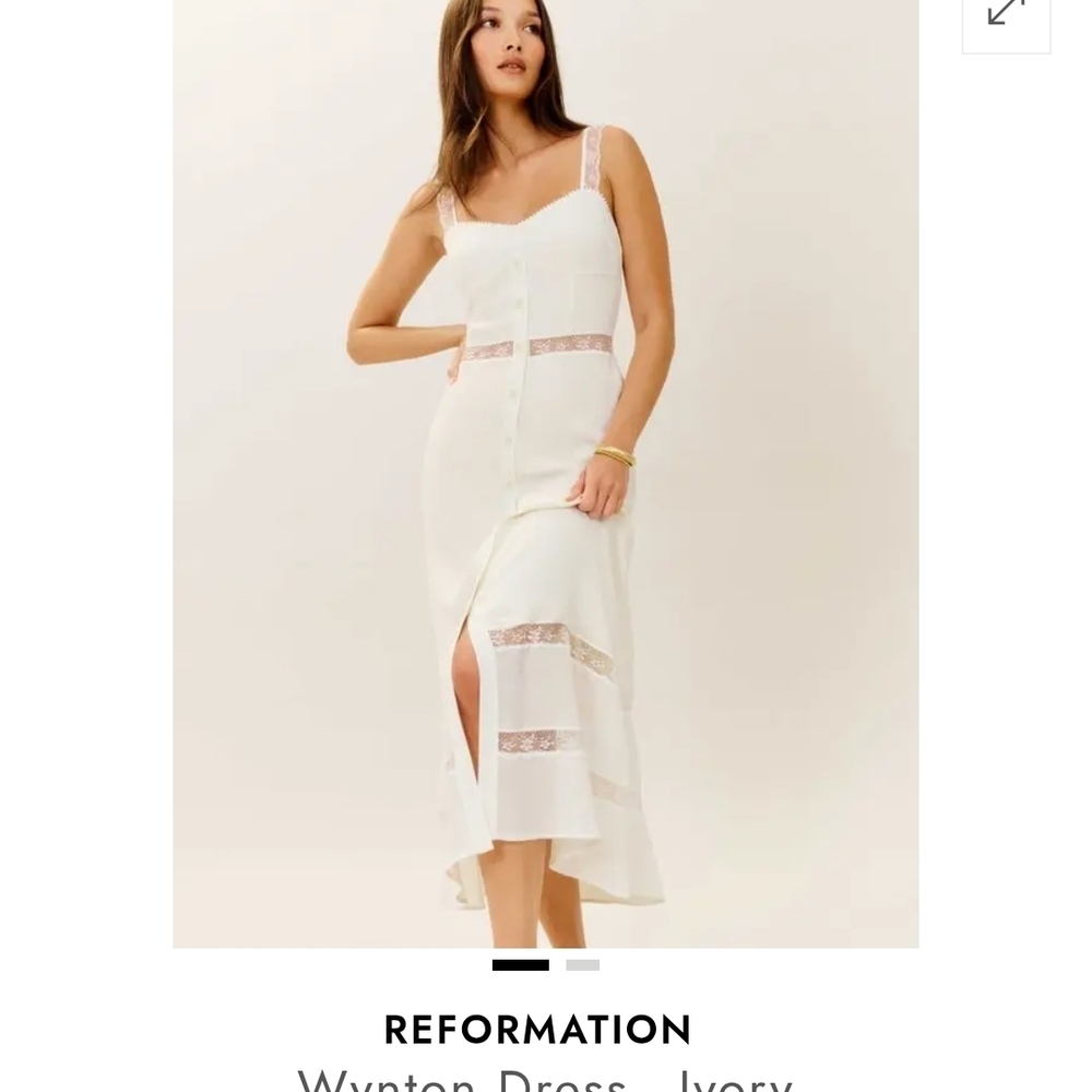 Reformation Ivory Wynton Dress